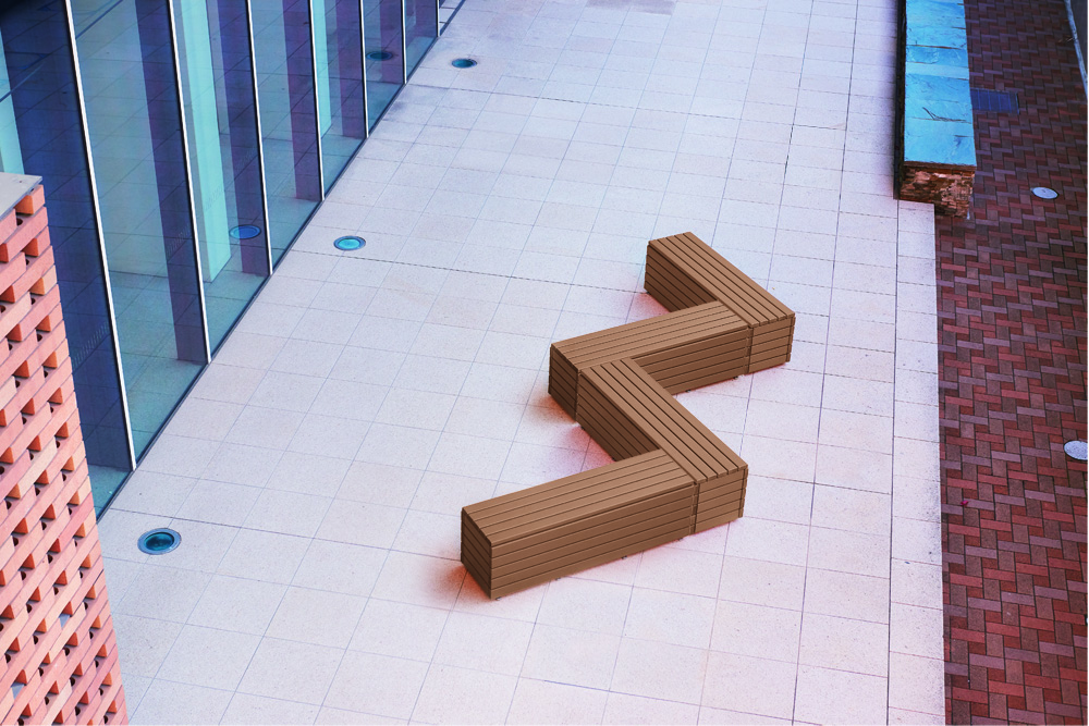 ブロック型ベンチ