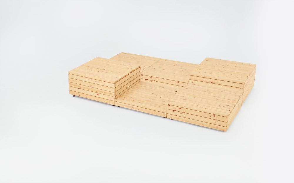 ブロック型ベンチ